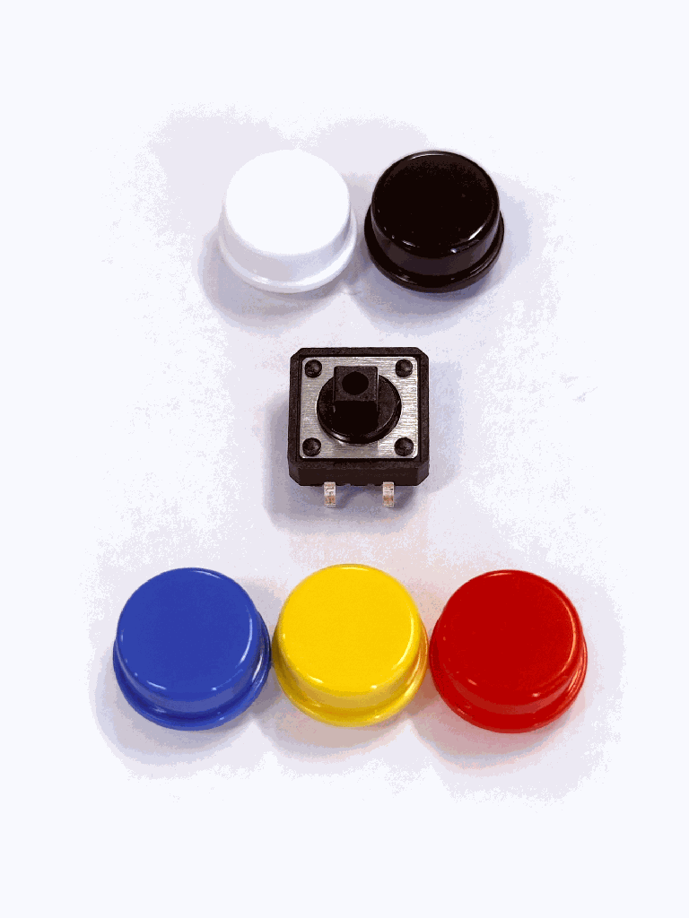 Mini Push Button with Round Colored Button
